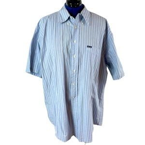 Faconnable XXL striped textured buttoned shirt